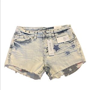 Mid Rise Jean Shorts